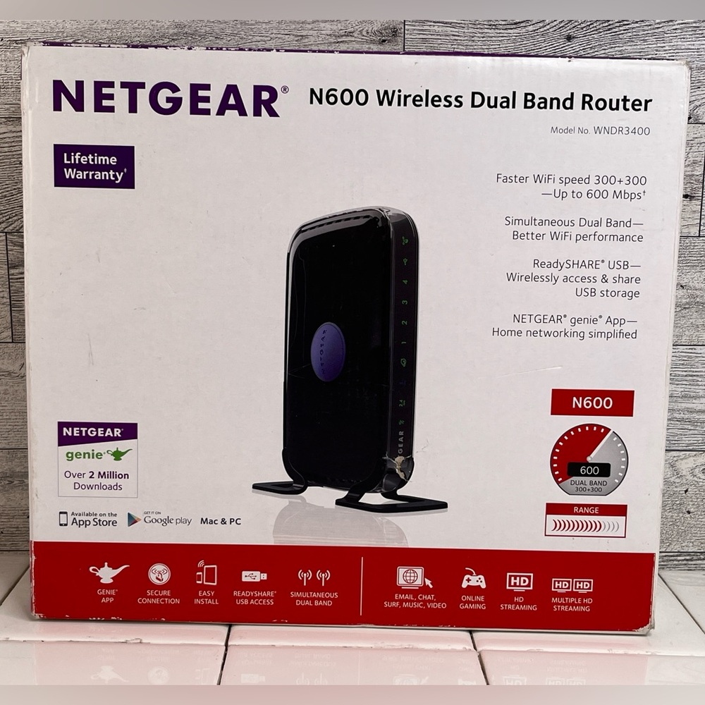 NETGEAR N600 DUAL BAND WI-FI ROUTER MODEL WNDR3400